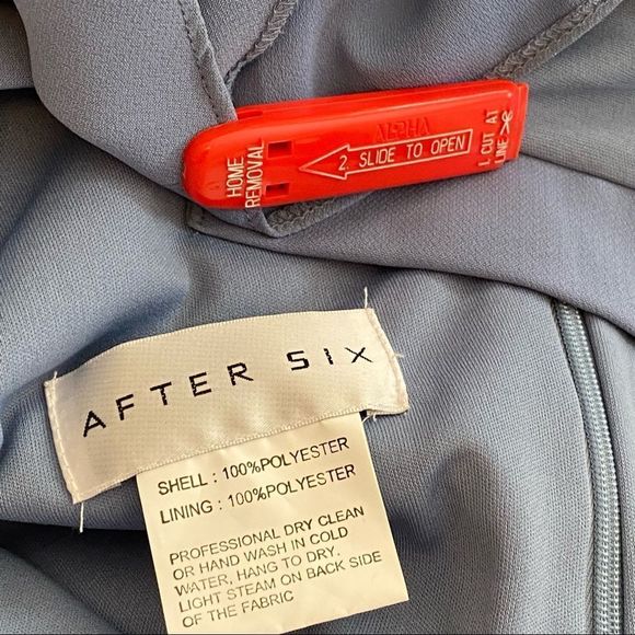 After Six Bow One-Shoulder Trumpet Gown style 6769 size 8 in larkspur. NWOT - Picture 6 of 8